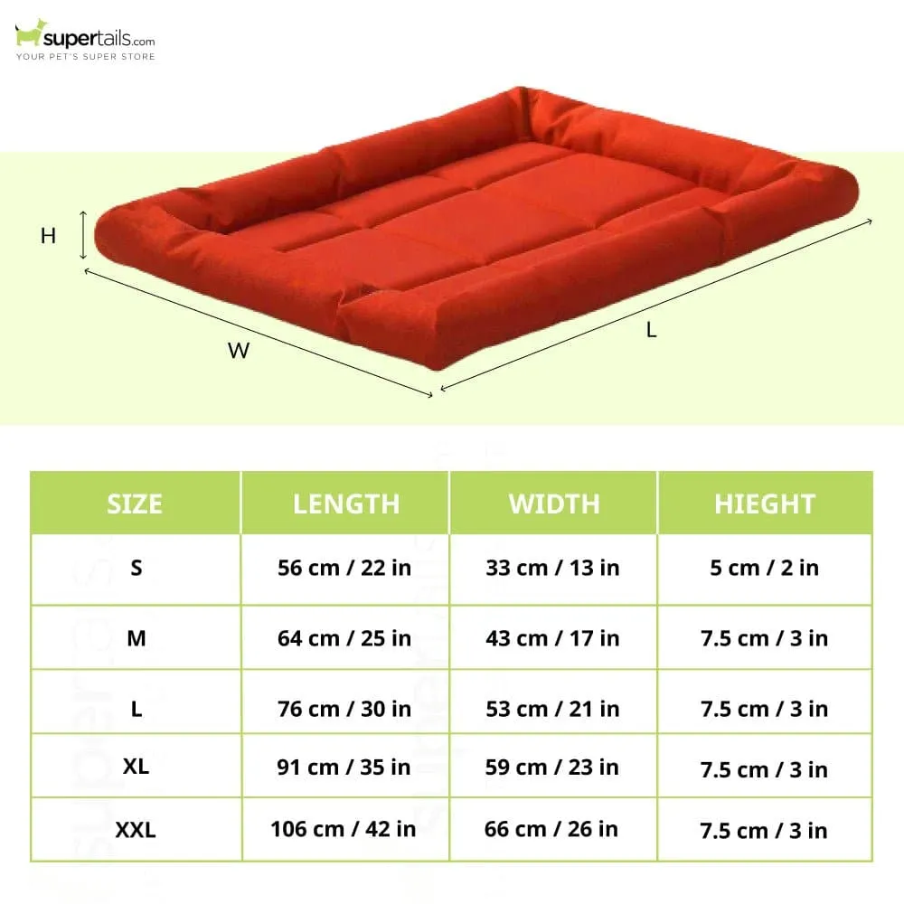 Fluffy's Kozi Pet Rectangular Shaped Bed for Dogs and Cats (Red)