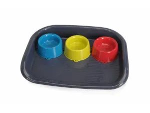 Food Tray With 3 Bowls Pets Qatar