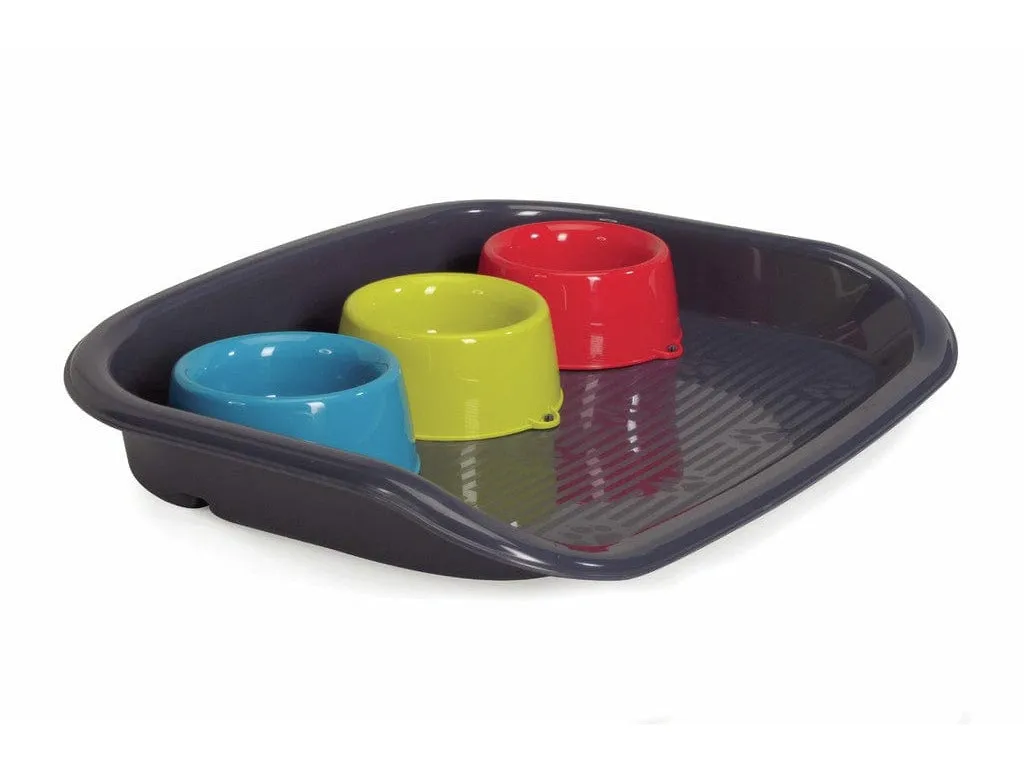 Food Tray With 3 Bowls Pets Qatar