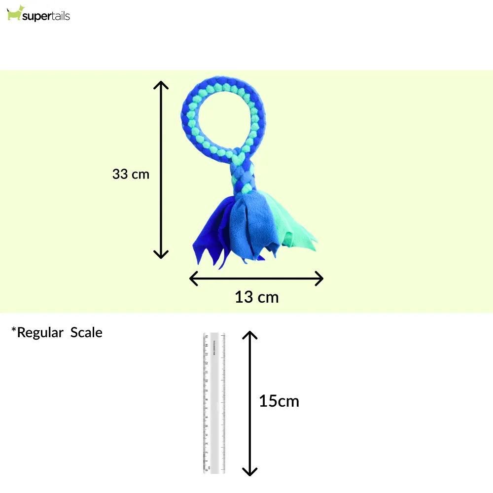 For The Love Of Dog Tug O Loop Chew Toy for Dogs (Blue/Green)