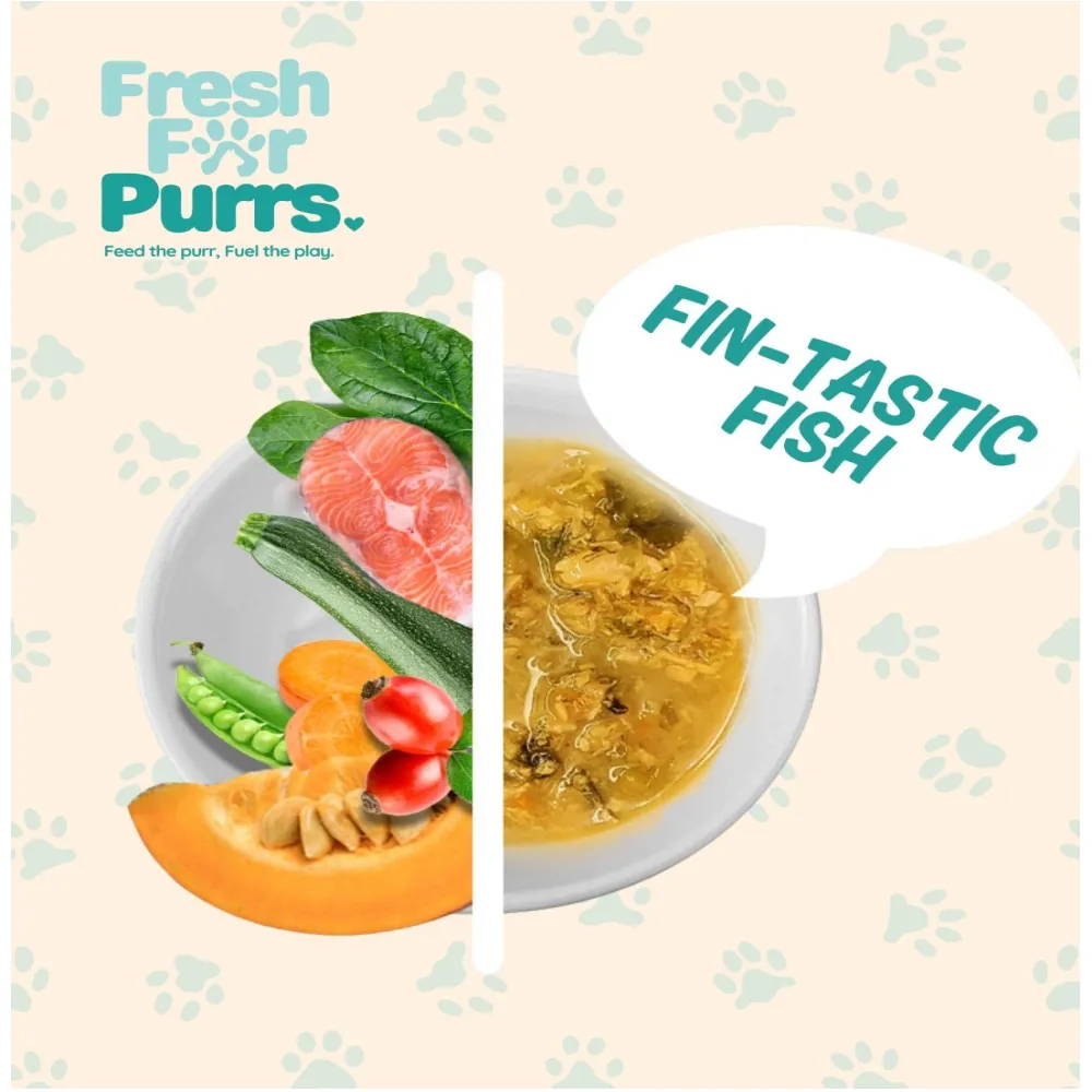 Fresh For Purrs Fin Tastic Fish Feast and Purrfect Chicken Delight Wet Cat Food Combo