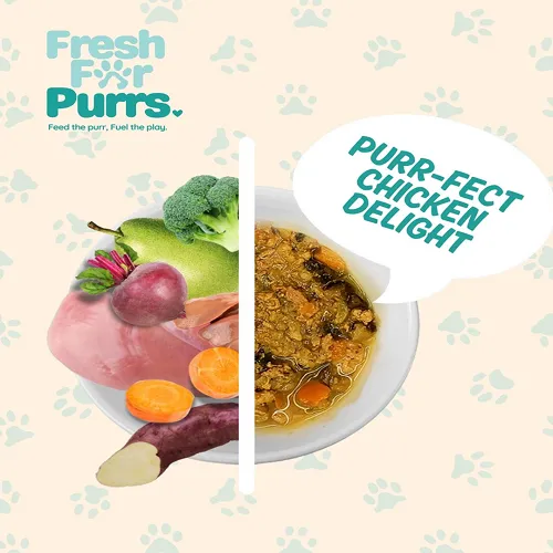 Fresh For Purrs Fin Tastic Fish Feast and Purrfect Chicken Delight Wet Cat Food Combo