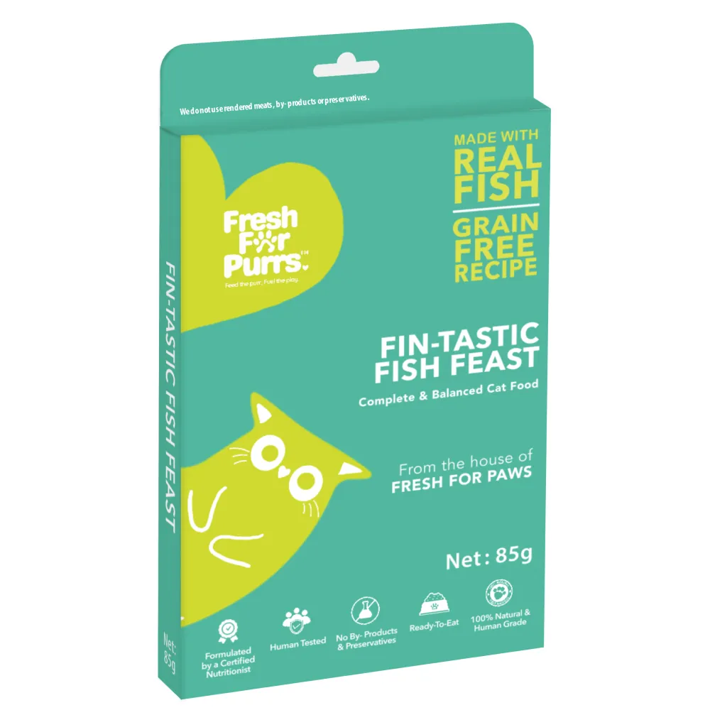 Fresh For Purrs Fin Tastic Fish Feast and Purrfect Chicken Delight Wet Cat Food Combo