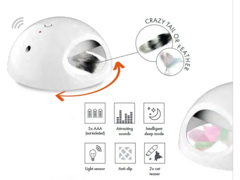 GAMMA Interactive Cat Toy White Pets Qatar