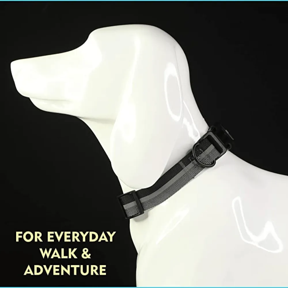 Glucklich Everyday Reflective Collar for Dogs (Space Grey)