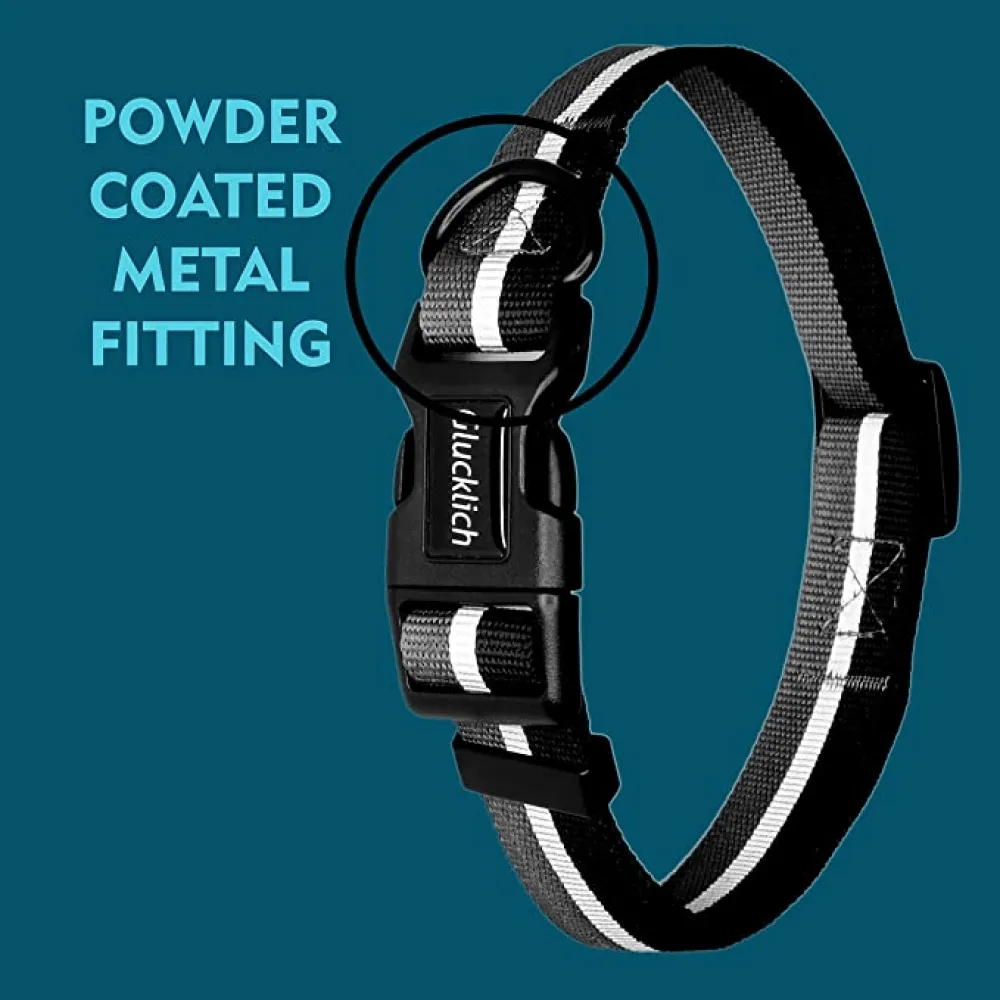 Glucklich Everyday Reflective Collar for Dogs (Space Grey)