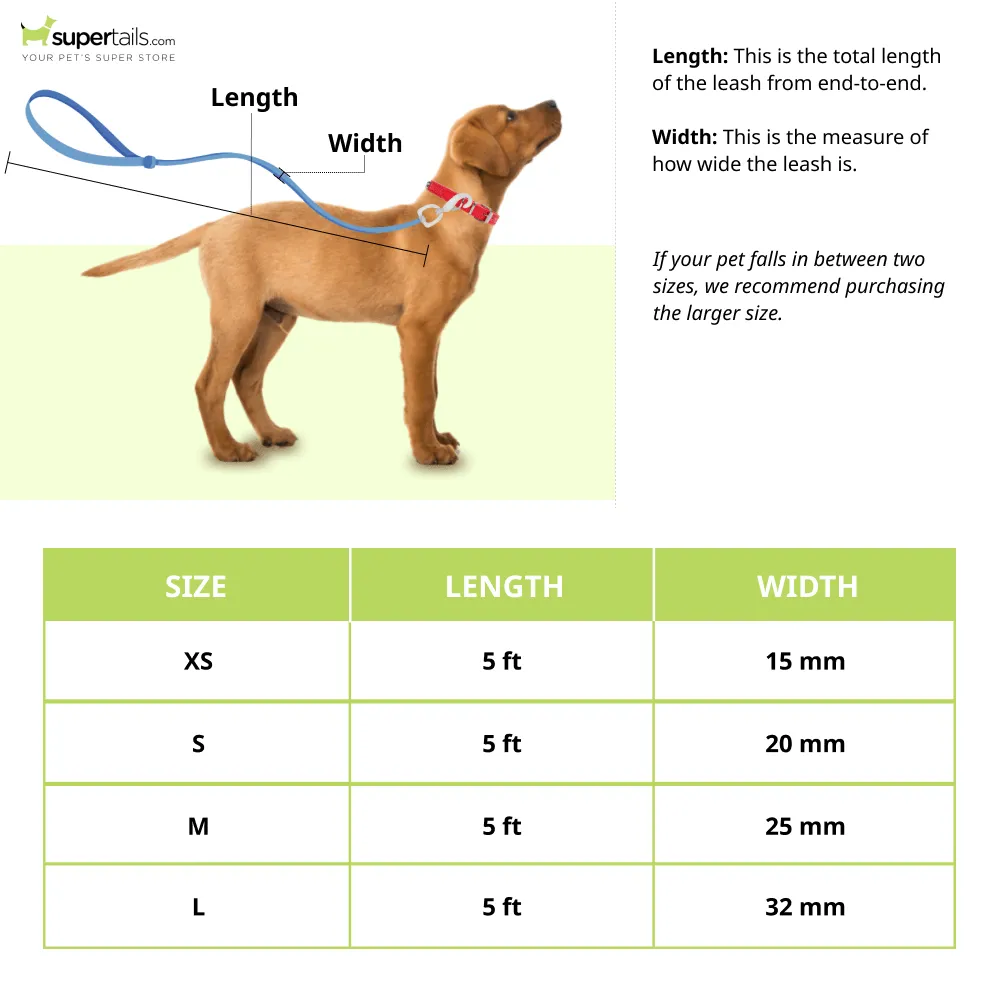 Glucklich Heavy Duty Leash for Dogs (Black)