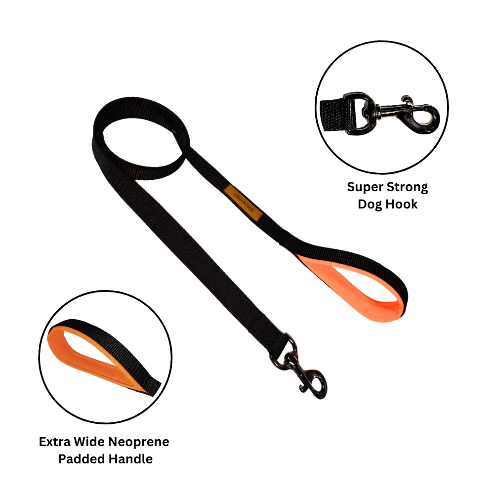 Glucklich Heavy Duty Leash for Dogs (Black)