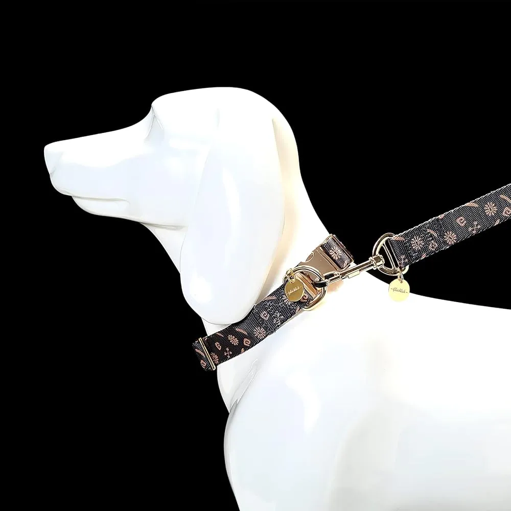 Glucklich Polyester Printed Adjustable Collar for Dogs (Berlin)