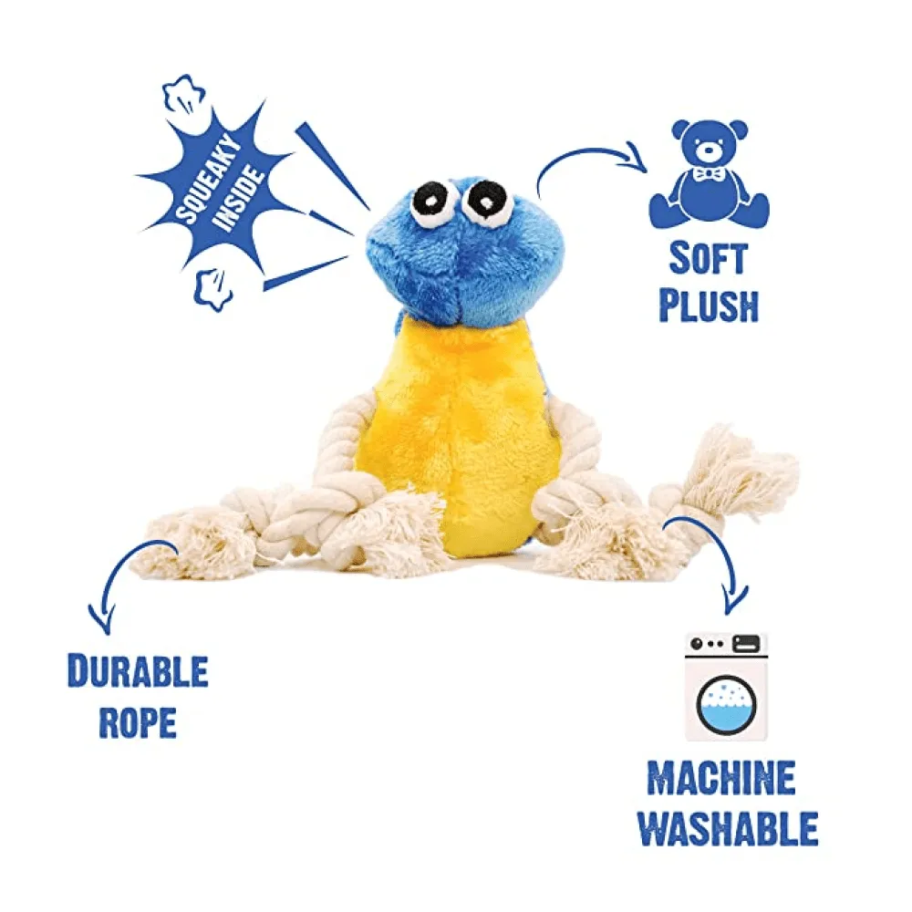 Goofy Tails Cute Furry Bird Squeaky Plush Toy for Dogs
