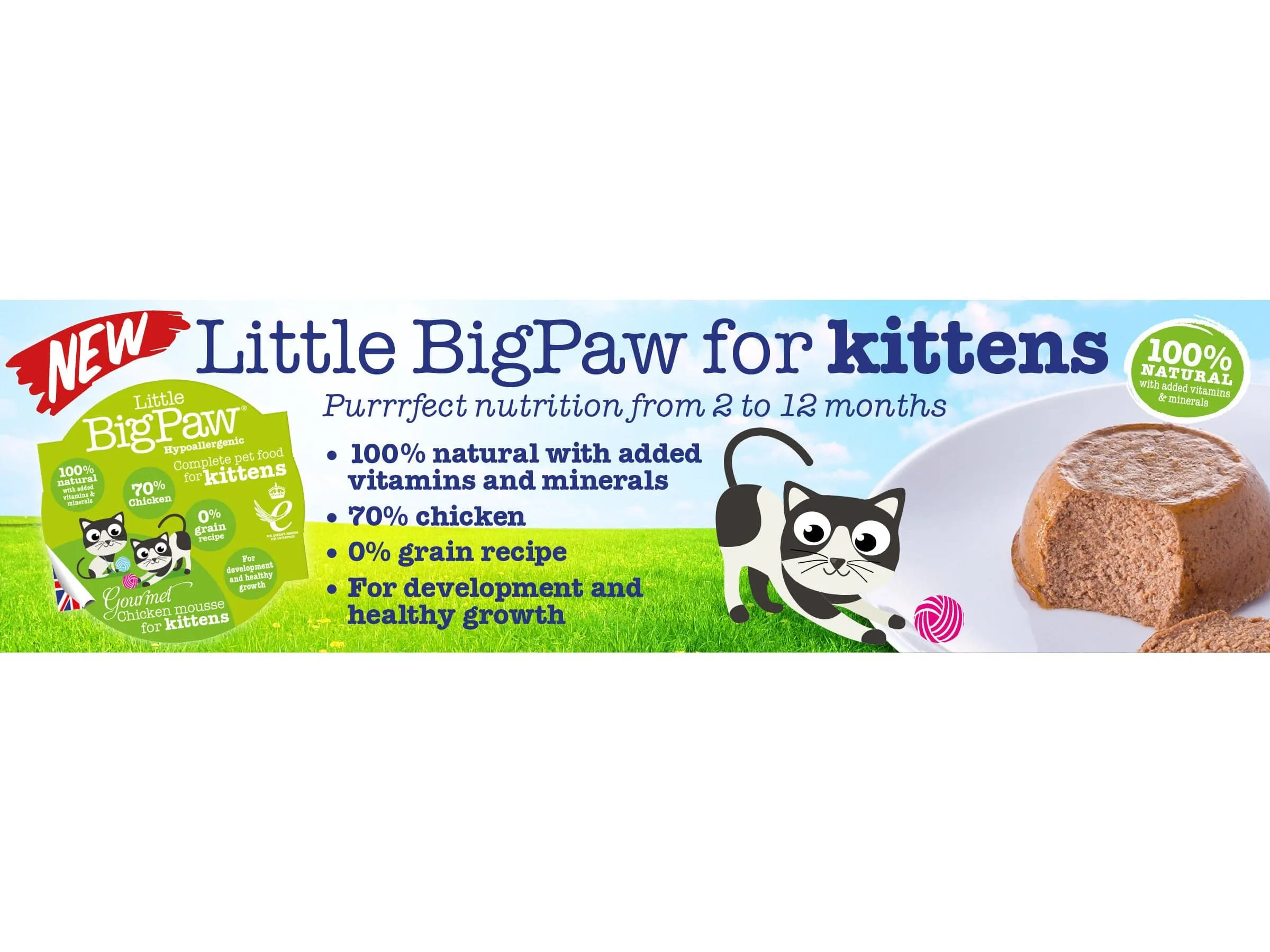 Gourmet Chicken Mousse for Kittens 85 Gram /Little BigPaw Pets Qatar