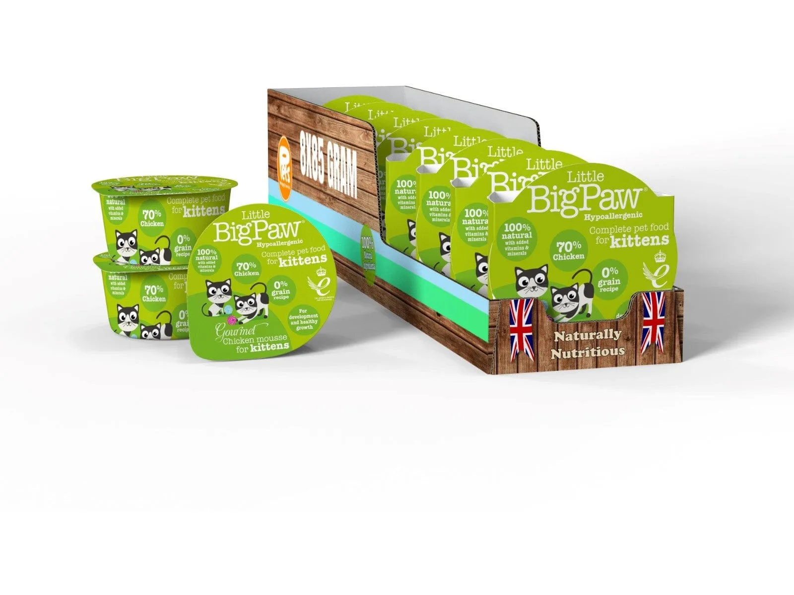 Gourmet Chicken Mousse for Kittens 8x85 Gram /Little BigPaw Pets Qatar