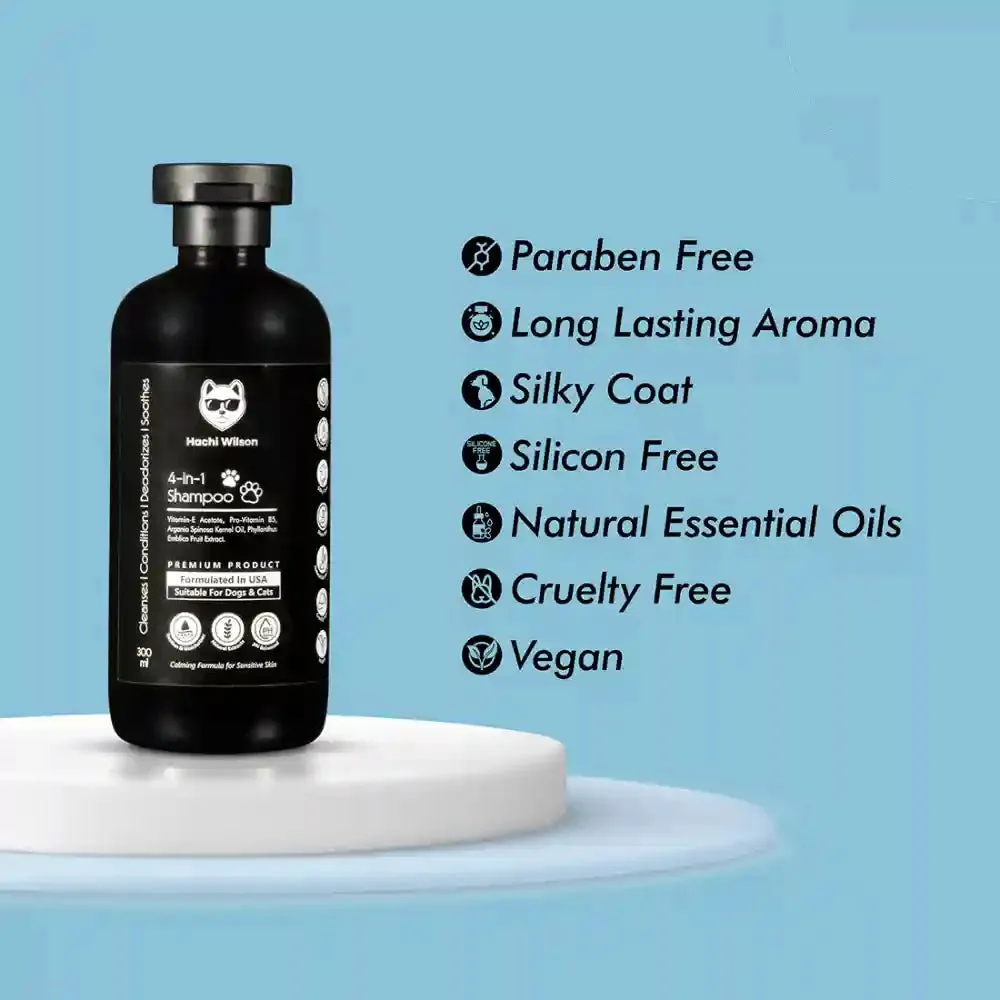 Hachi Wilson Premium 4 in 1 Shampoo for Dogs and Cats
