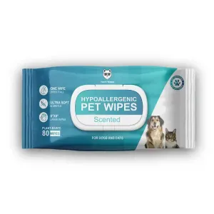 Hachi Wilson Premium Hypoallergenic Plant Based Wipes for Dogs and Cats