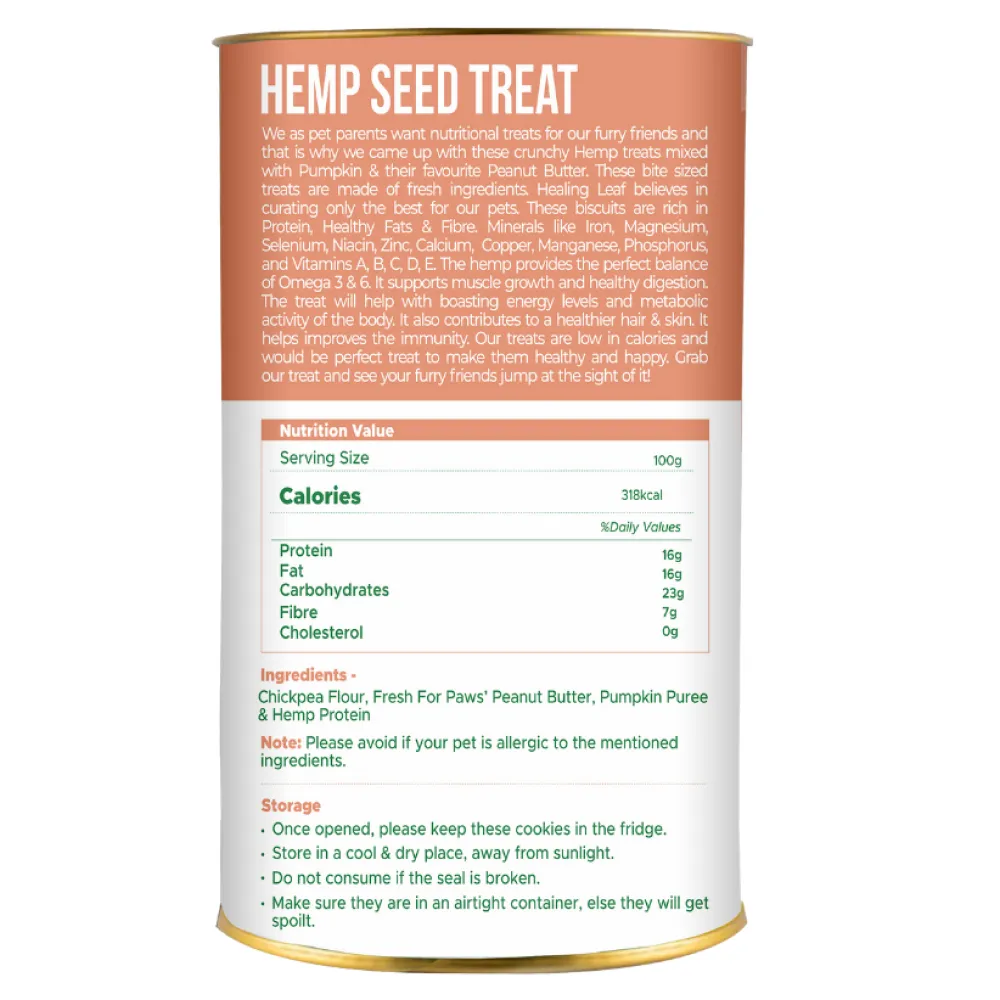 Healing Leaf Hemp Pumpkin Dog Treats
