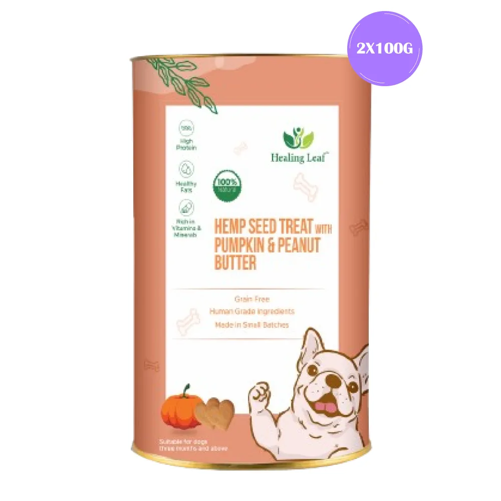 Healing Leaf Hemp Pumpkin Dog Treats