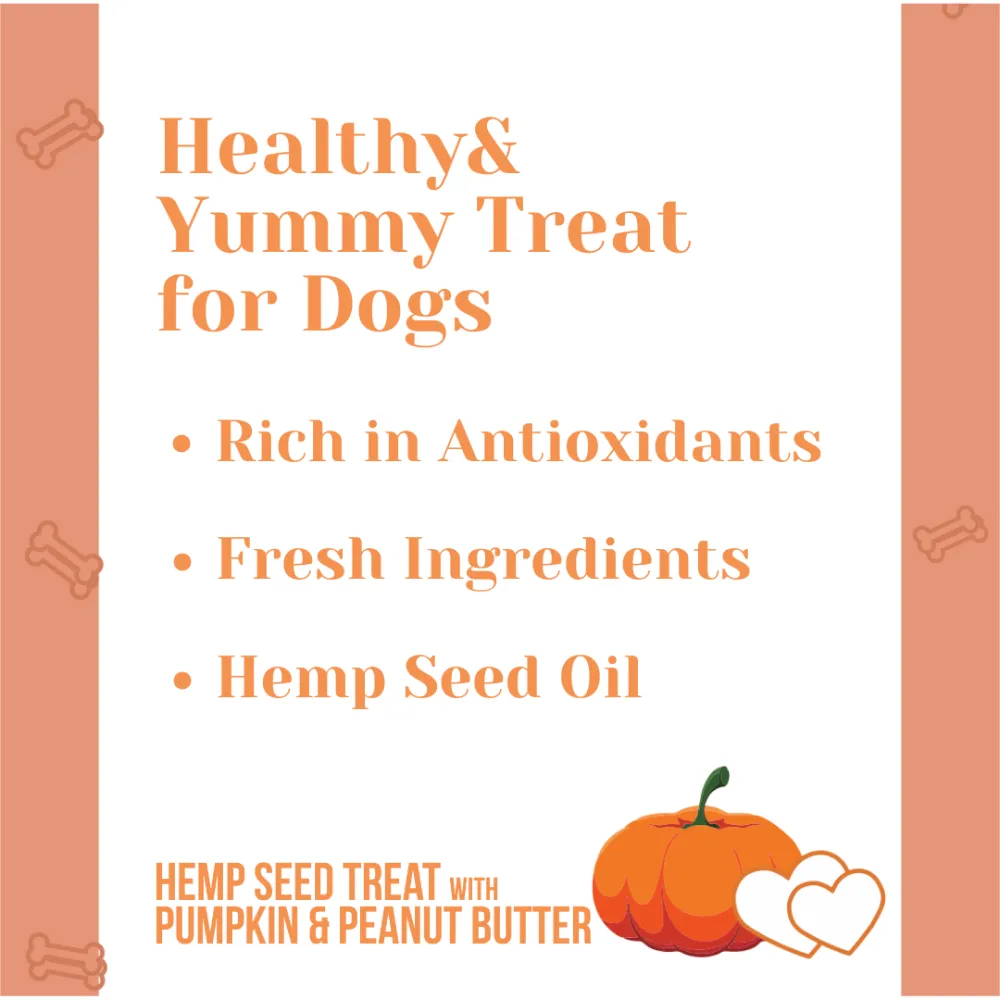 Healing Leaf Hemp Pumpkin Treats and Skatrs Treat Hider Toy Combo for Dogs