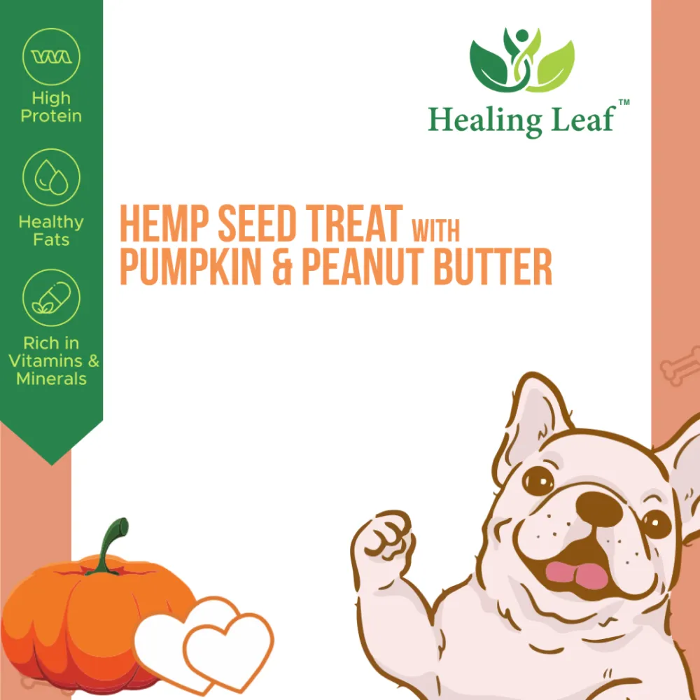 Healing Leaf Hemp Pumpkin Treats and Skatrs Treat Hider Toy Combo for Dogs