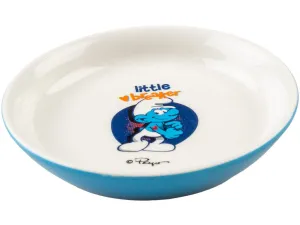 Hefty Smurf low feeding bowl 180ml - 14,2x14,2x2,5cm white/blue Pets Qatar
