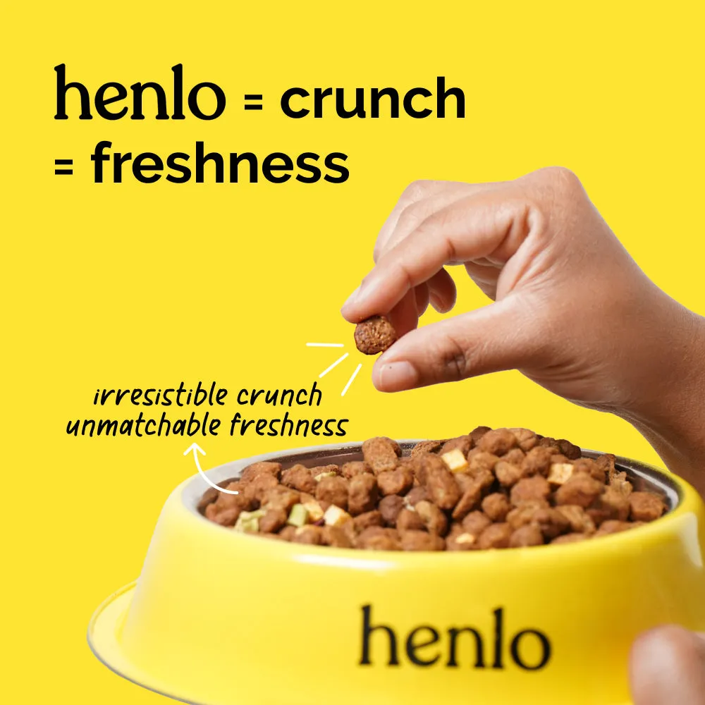 Henlo Chicken & Vegetable Baked Dry Food and Chicken Pops Treats for Dogs Combo