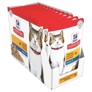 Hills Science Diet Adult 7  Active Longevity Mature Chicken Cat Food Pouches 85g x 12