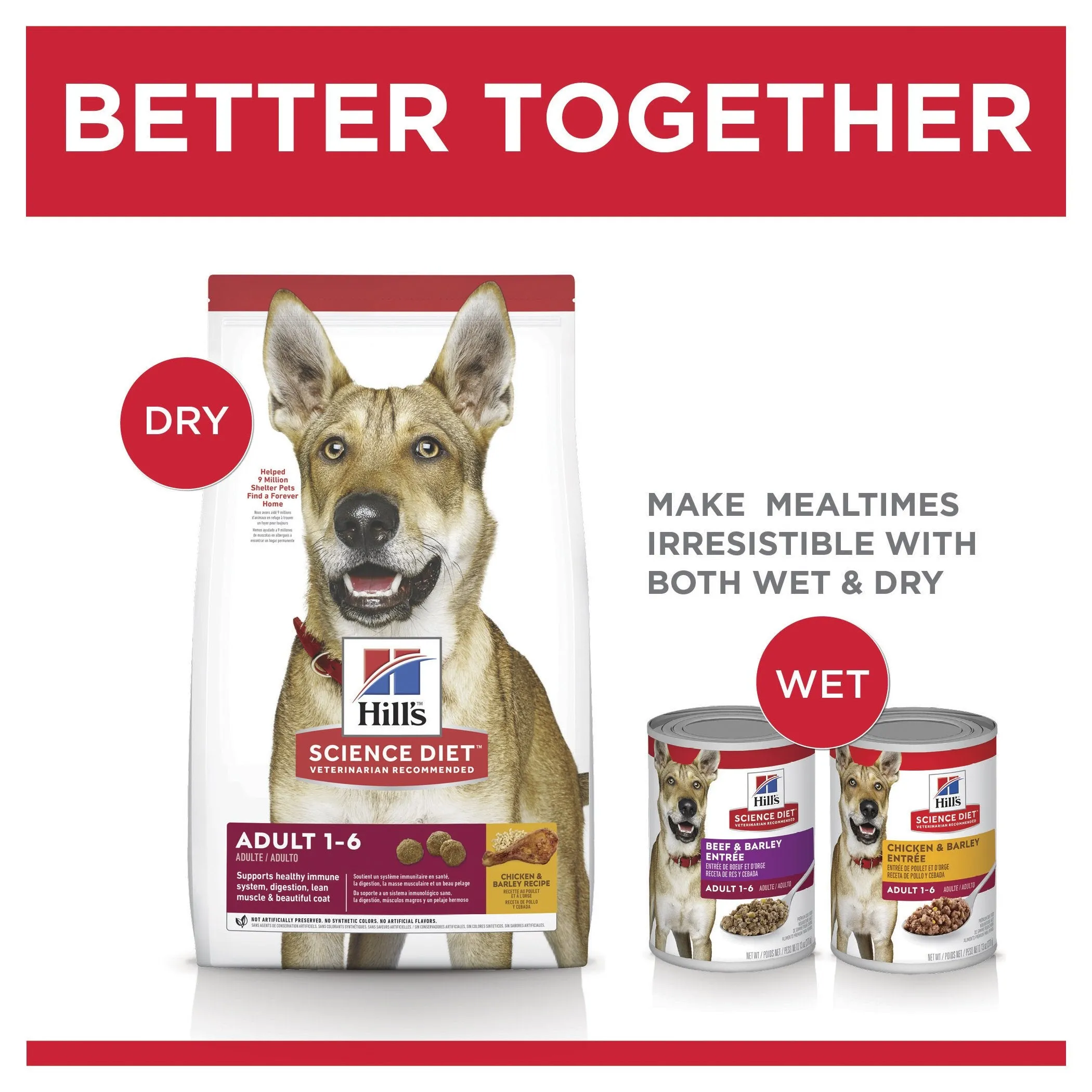 Hills Science Diet Adult Chicken Dry Dog Food 7.5kg