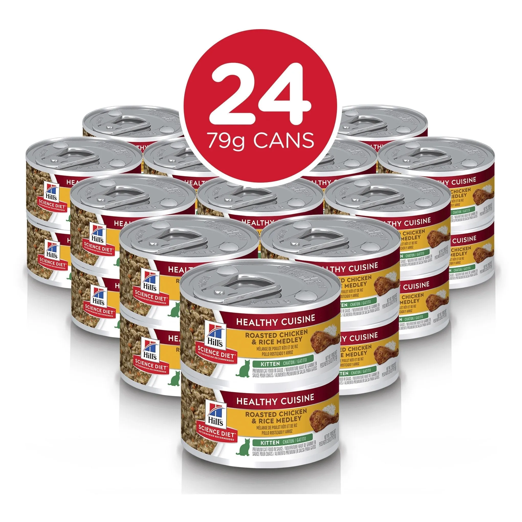 Hills Science Diet Adult Healthy Cuisine Chicken and Rice Medley Canned Cat Food 79g x 24