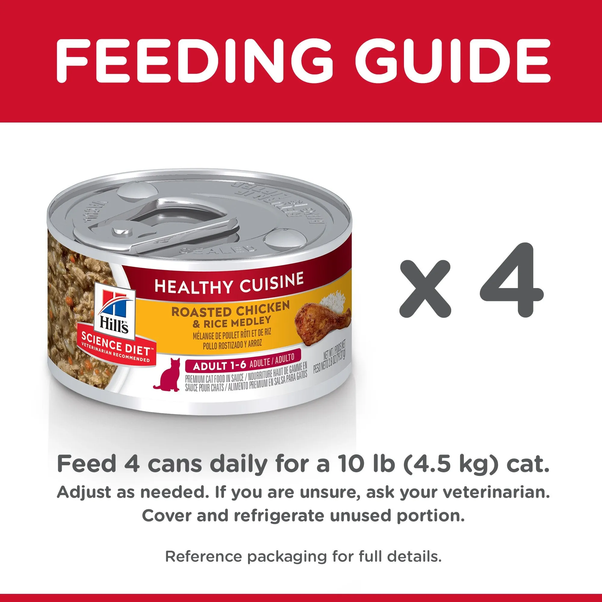 Hills Science Diet Adult Healthy Cuisine Chicken and Rice Medley Canned Cat Food 79g x 24