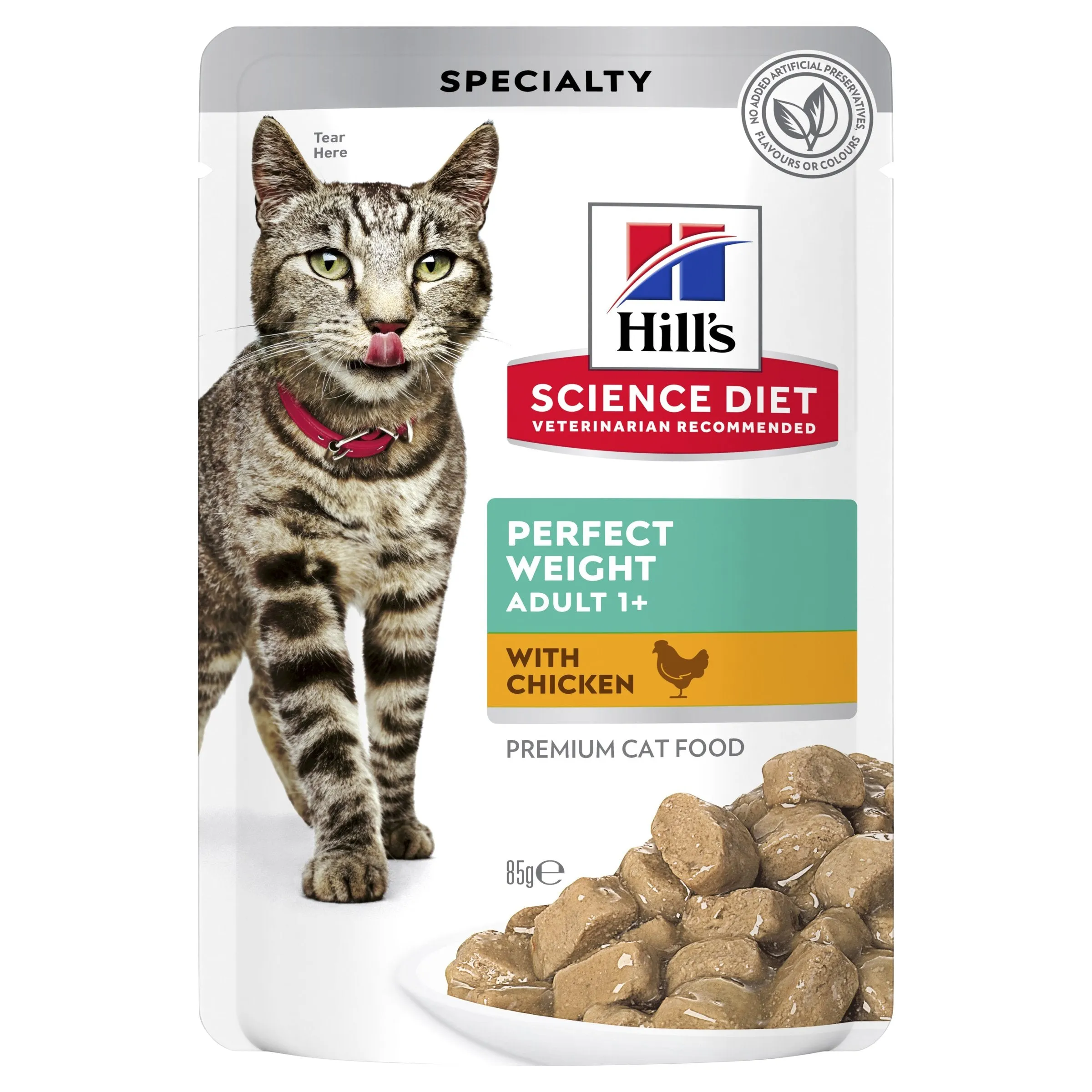 Hills Science Diet Adult Perfect Weight Chicken Cat Food Pouches 85g