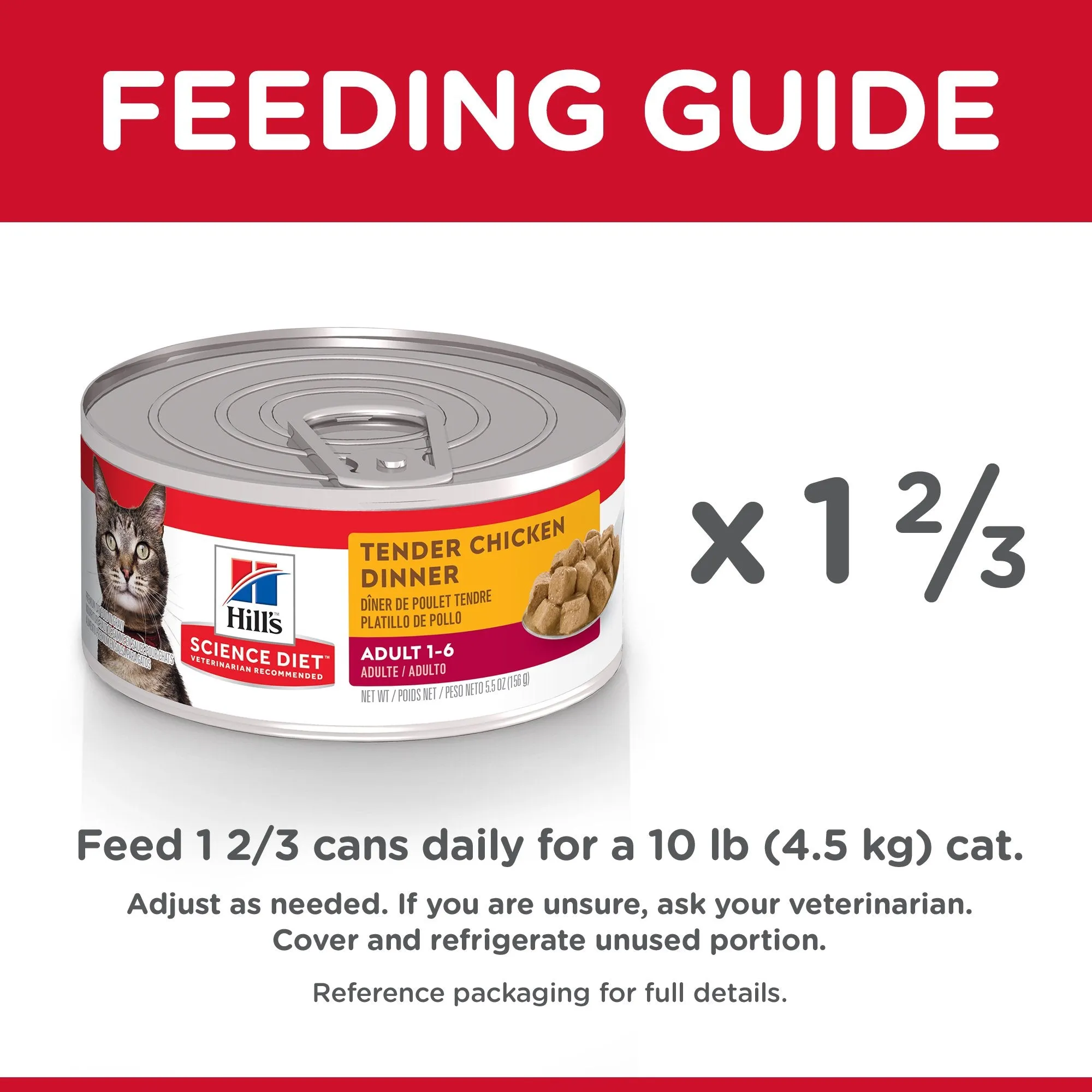 Hills Science Diet Adult Tender Dinners Chicken Canned Cat Food 156g