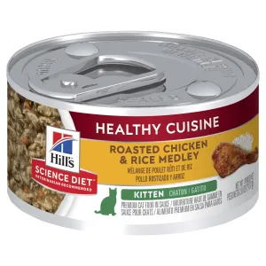 Hills Science Diet Kitten Healthy Cuisine Chicken and Rice Medley Canned Cat Food 79g ( _ )