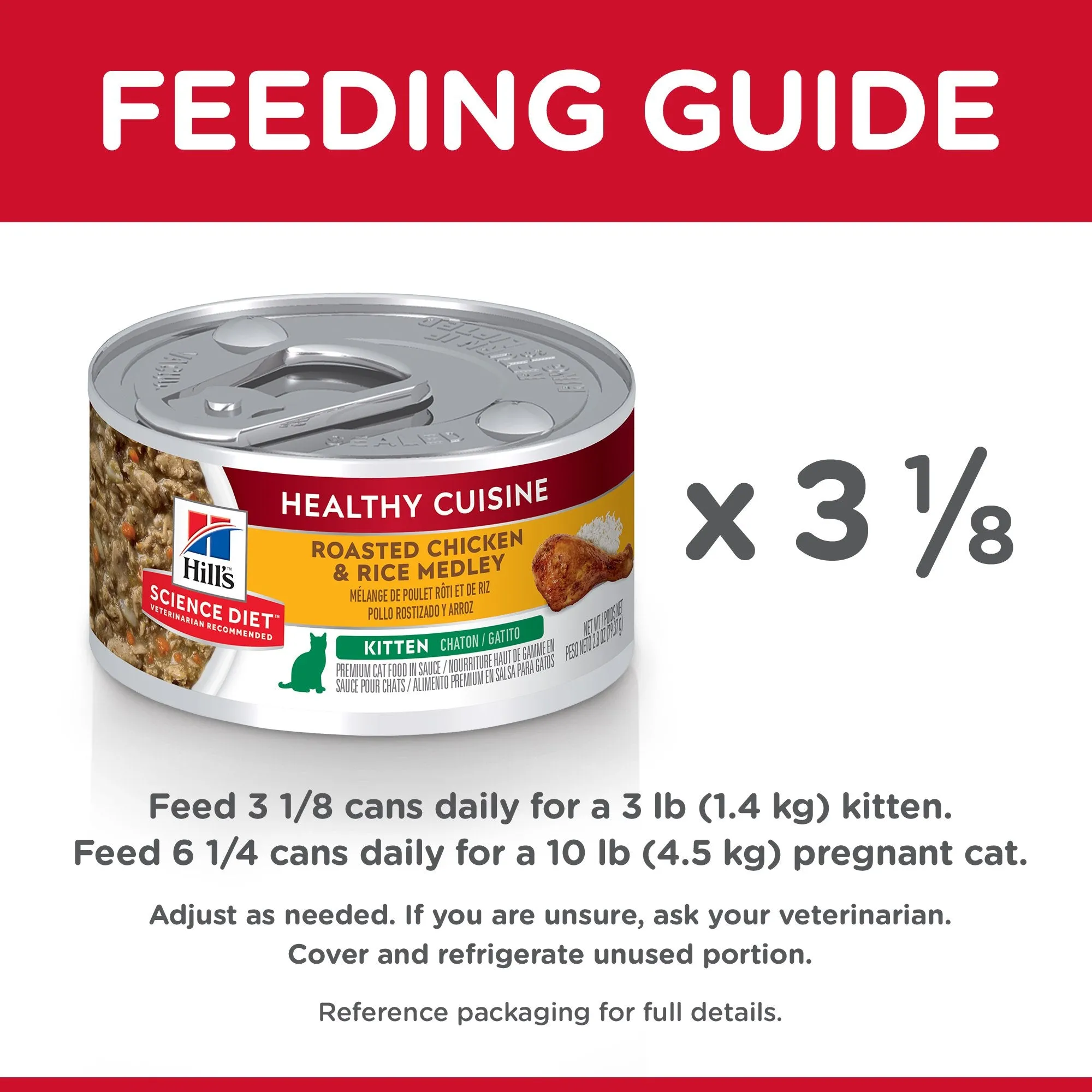 Hills Science Diet Kitten Healthy Cuisine Chicken and Rice Medley Canned Cat Food 79g ( _ )