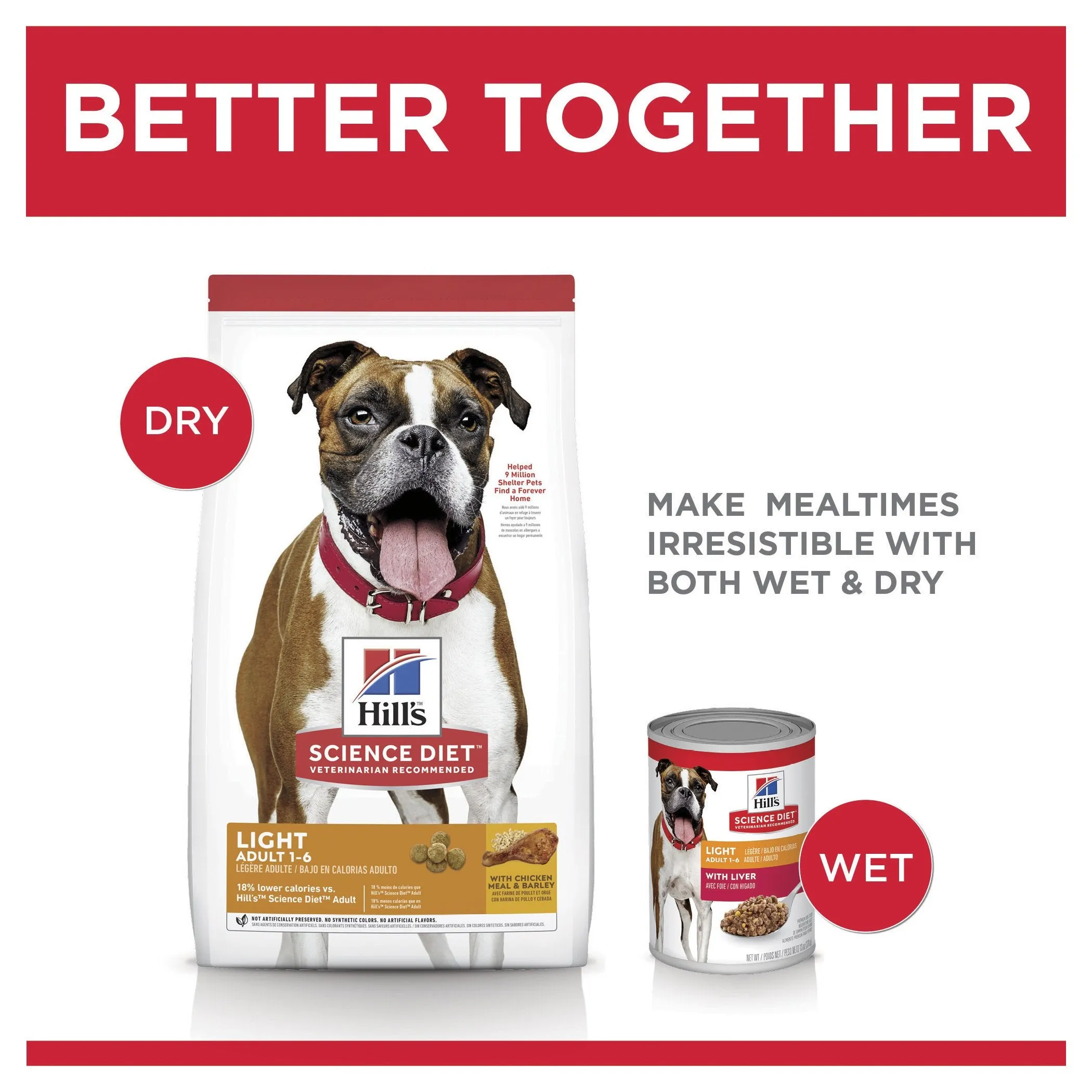Hills Science Diet Light Adult Dry Dog Food 12kg