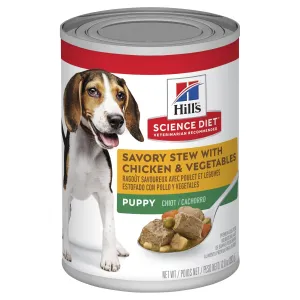 Hills Science Diet Puppy Savoury Stew Chicken and Vegetables Canned Dog Food 370g ( _ )