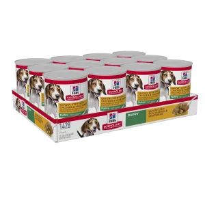 Hills Science Diet Puppy Savoury Stew Chicken and Vegetables Canned Dog Food 370g x 12 ( _ )