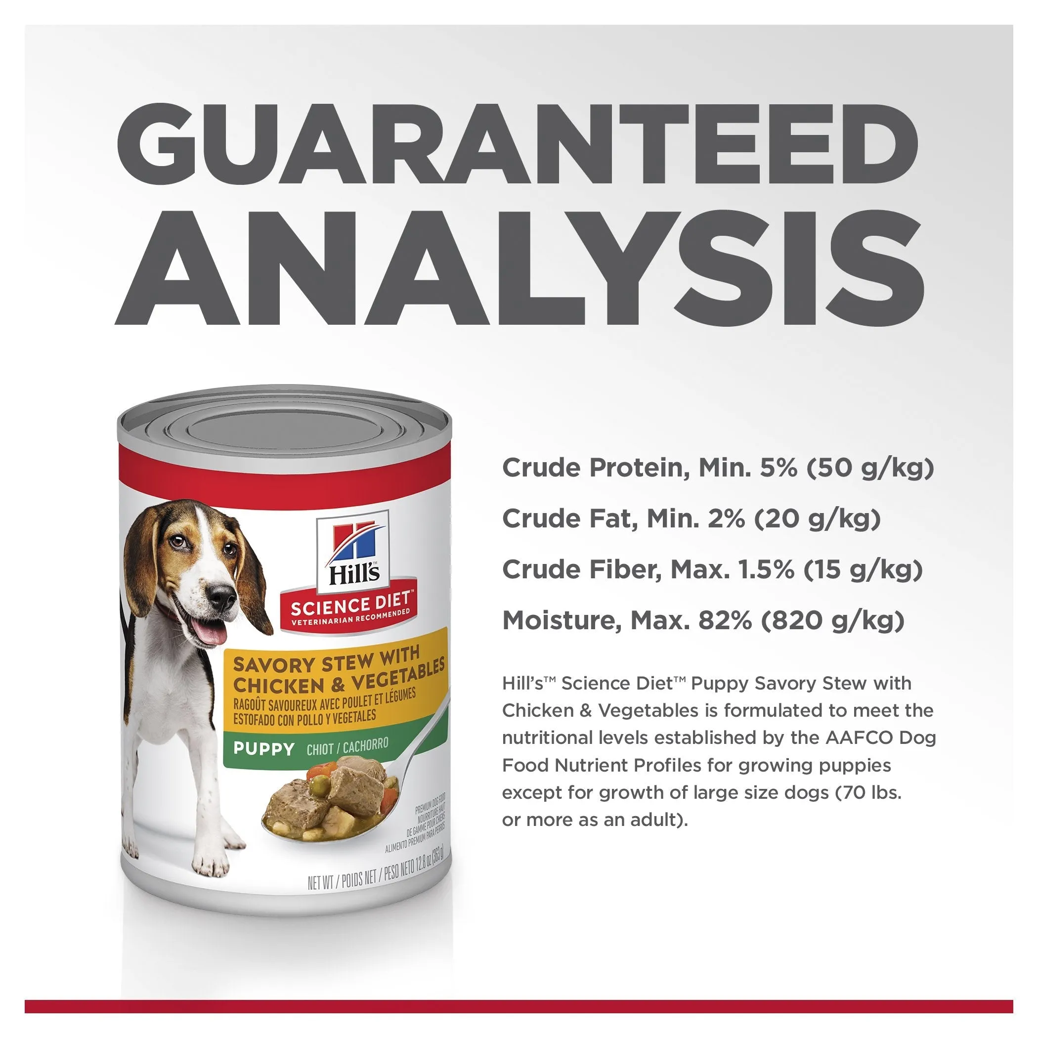Hills Science Diet Puppy Savoury Stew Chicken and Vegetables Canned Dog Food 370g x 12 ( _ )