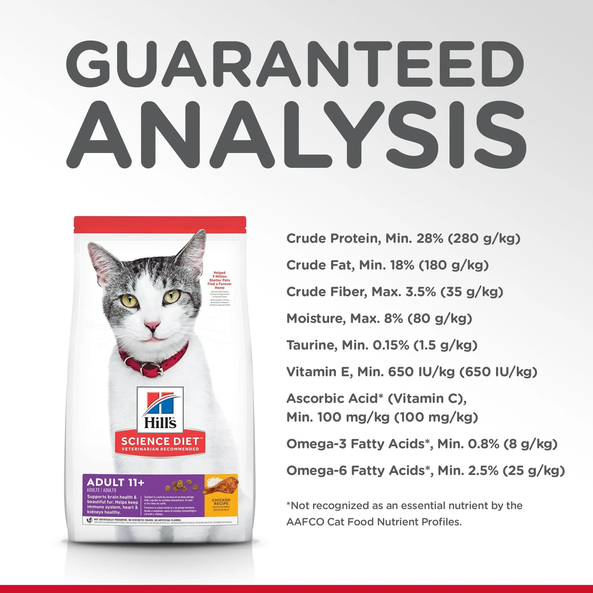 Hills Science Diet Senior Adult 11  Dry Cat Food 3.17kg