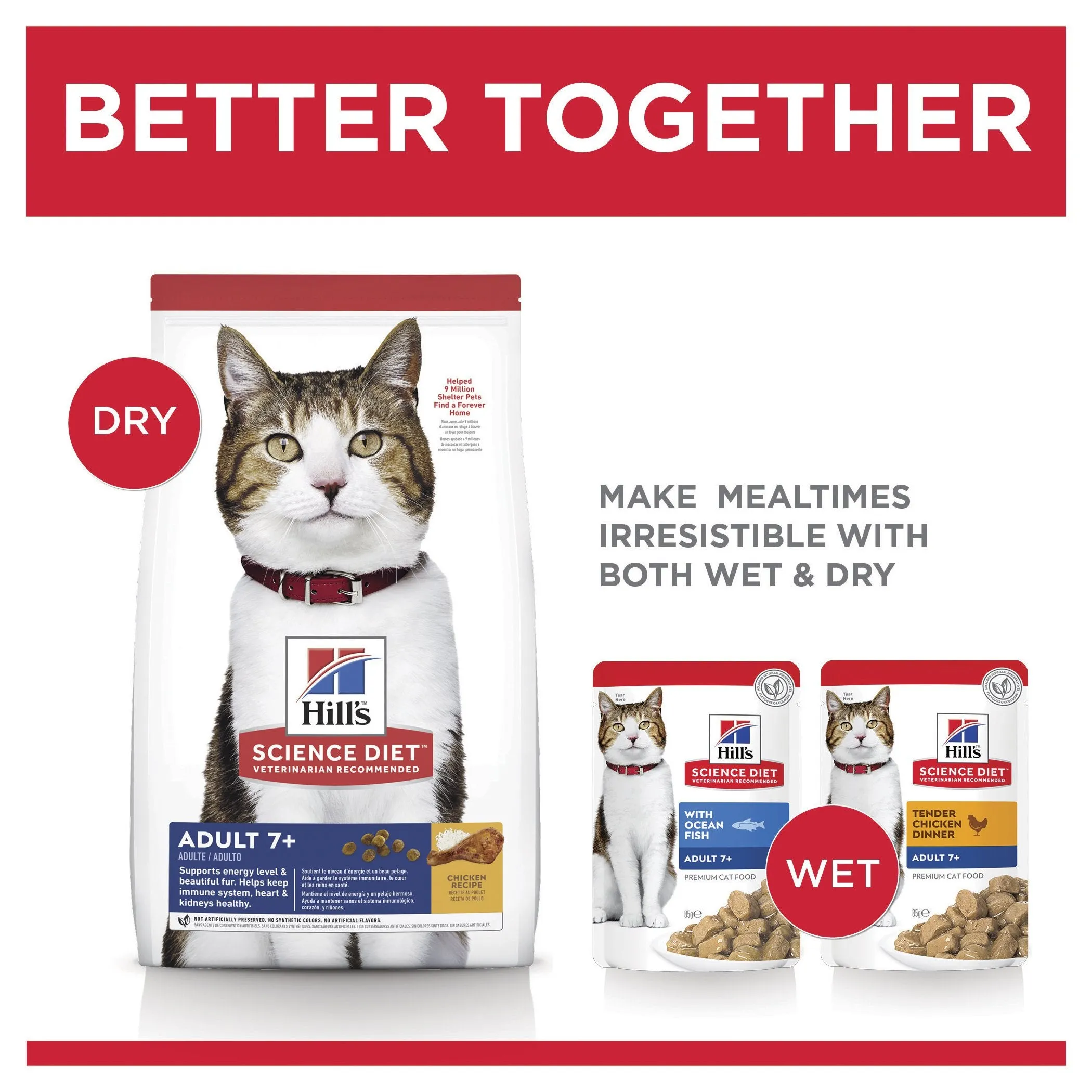 Hills Science Diet Senior Adult 7  Dry Cat Food 1.5kg