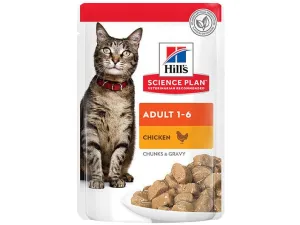 Hill`s Science Plan Adult Wet Cat Food Chicken Pouches 85g Pets Qatar