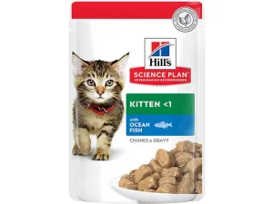 Hill`s Science Plan Kitten Food with Ocean Fish (Pouches) 85g Pets Qatar