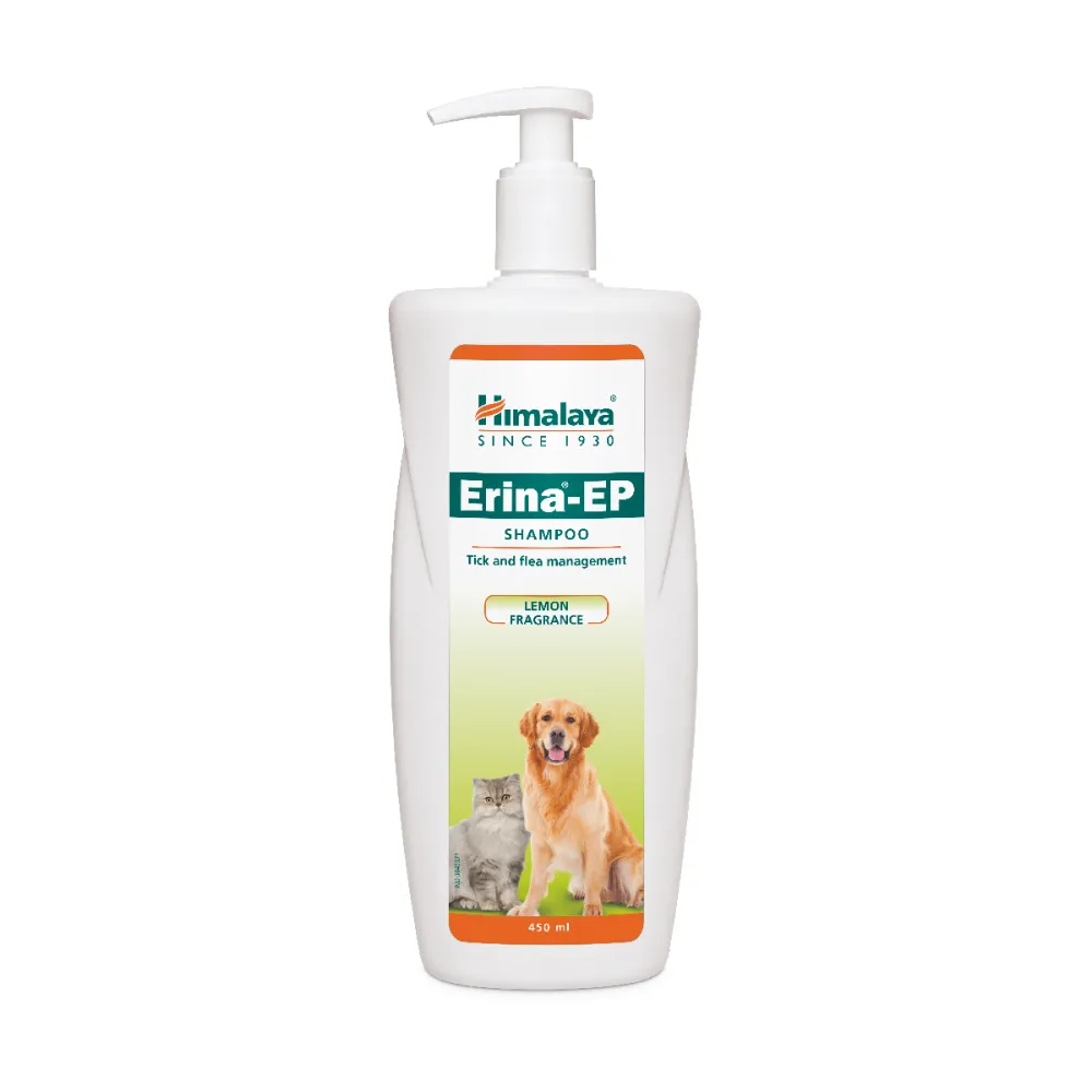 Himalaya Erina EP Tick & Flea Shampoo with Drools Absolute Calcium Supplement Tablets Dog Combo
