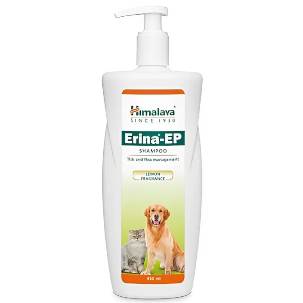 Himalaya Erina EP Tick & Flea Shampoo with Drools Absolute Calcium Supplement Tablets Dog Combo