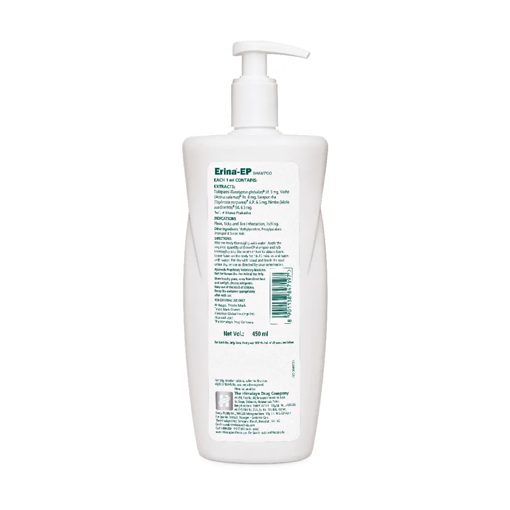 Himalaya Erina EP Tick & Flea Shampoo with Drools Absolute Calcium Supplement Tablets Dog Combo