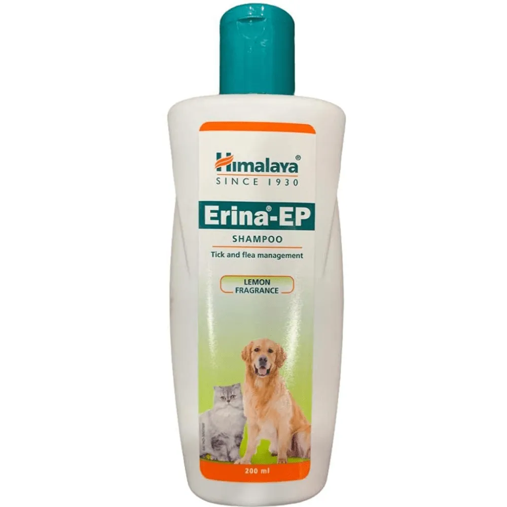 Himalaya Erina EP Tick & Flea Shampoo with Drools Absolute Calcium Supplement Tablets Dog Combo
