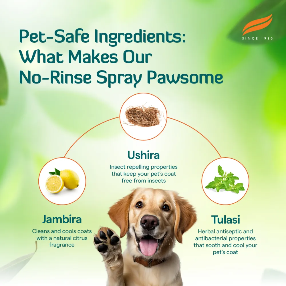 Himalaya Fresh Coat No Rinse Spray & Furlicks Gut Health Supplement Dog & Cat Combo