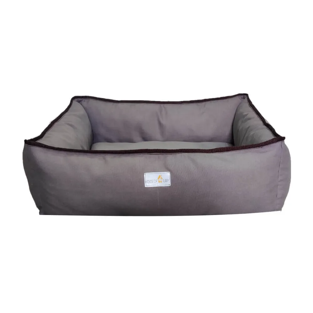 House of Furry 100% Cotton Bolster Pet Bed Dinzo for Dogs and Cats (Multicolor)