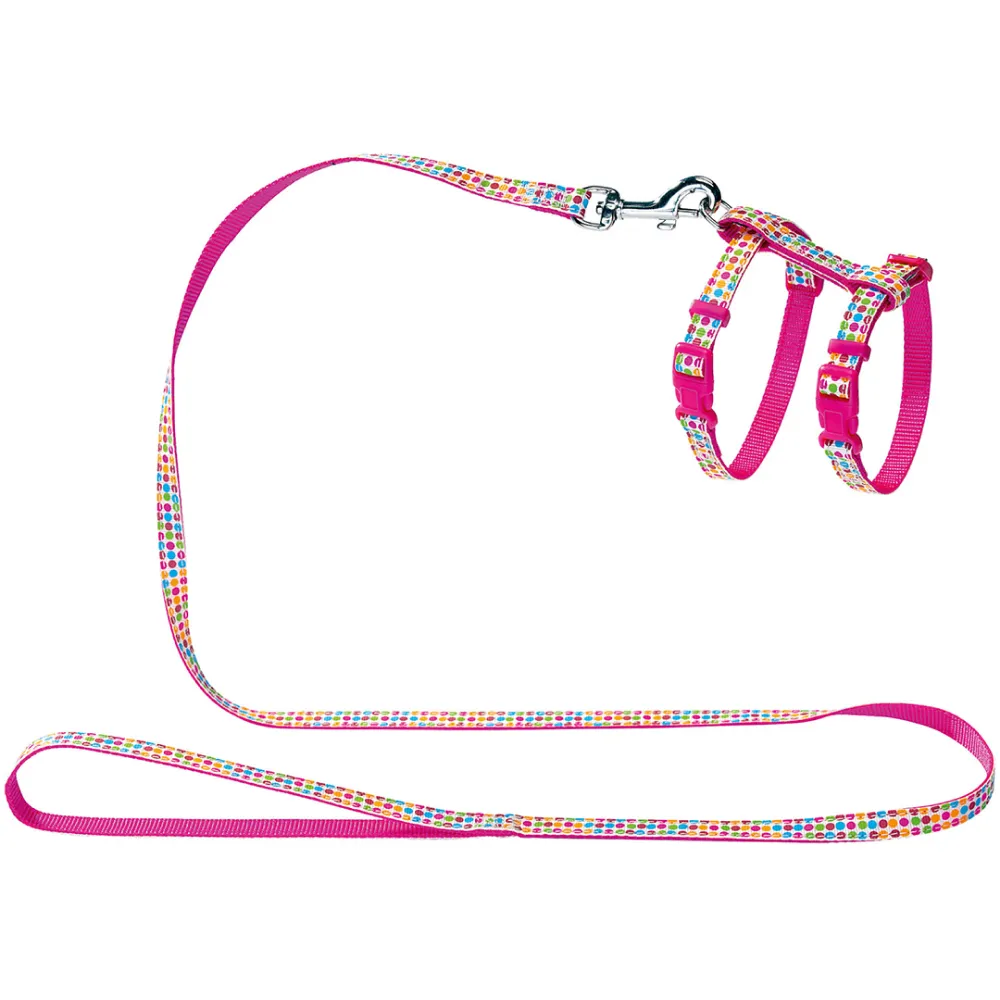Hunter Sweet Set Nylon Harness and Leash for Puppy & Kitten (Pink)