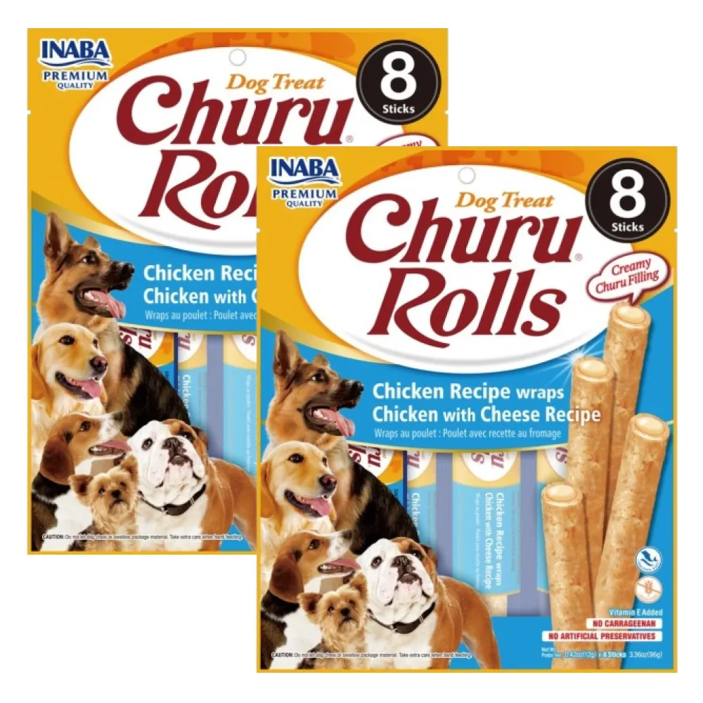 INABA Churu Roll Chicken Recipe Wraps Chicken with Cheese Recipe Dog Treats
