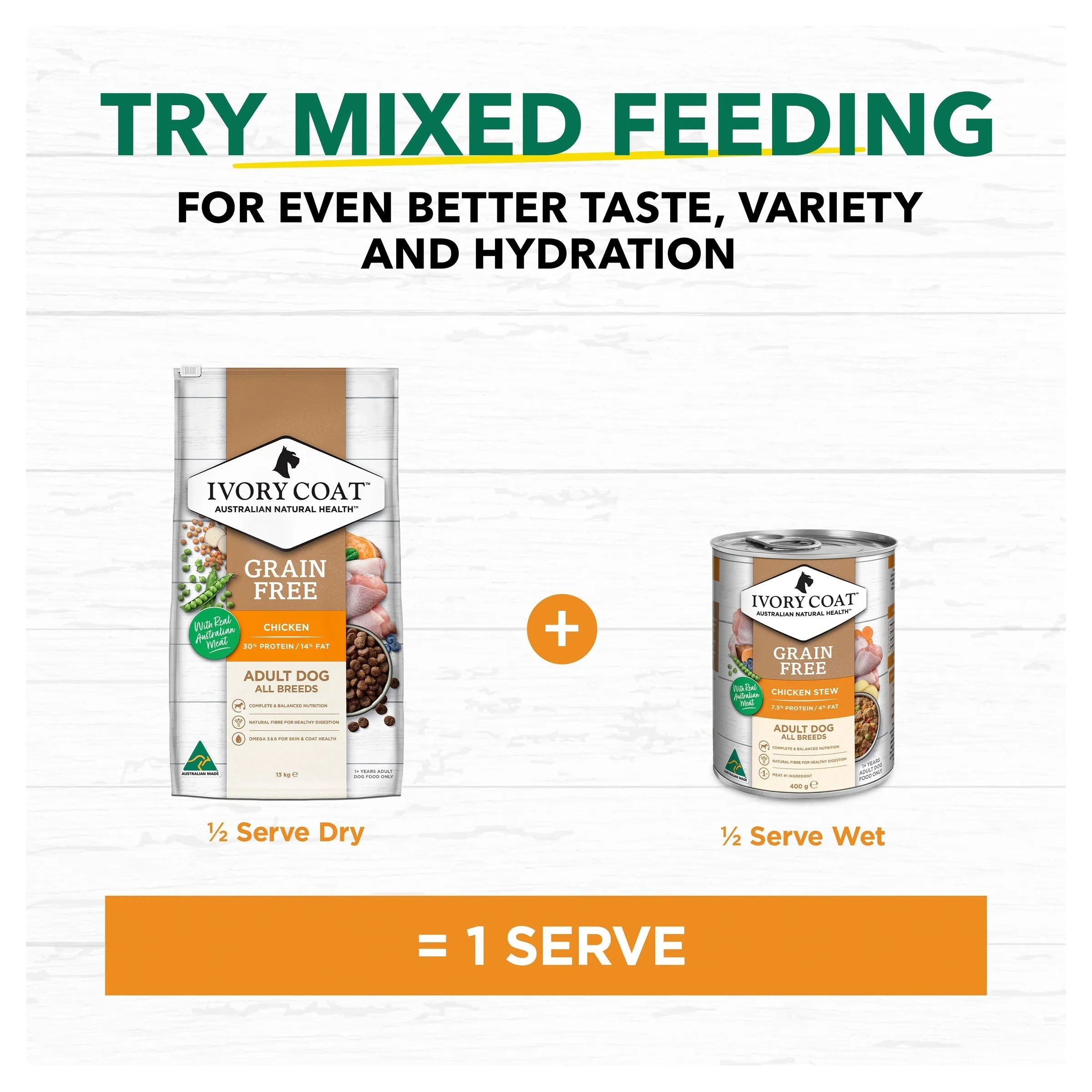 Ivory Coat Grain Free Chicken Adult Dog Dry Food 13kg ( _ )