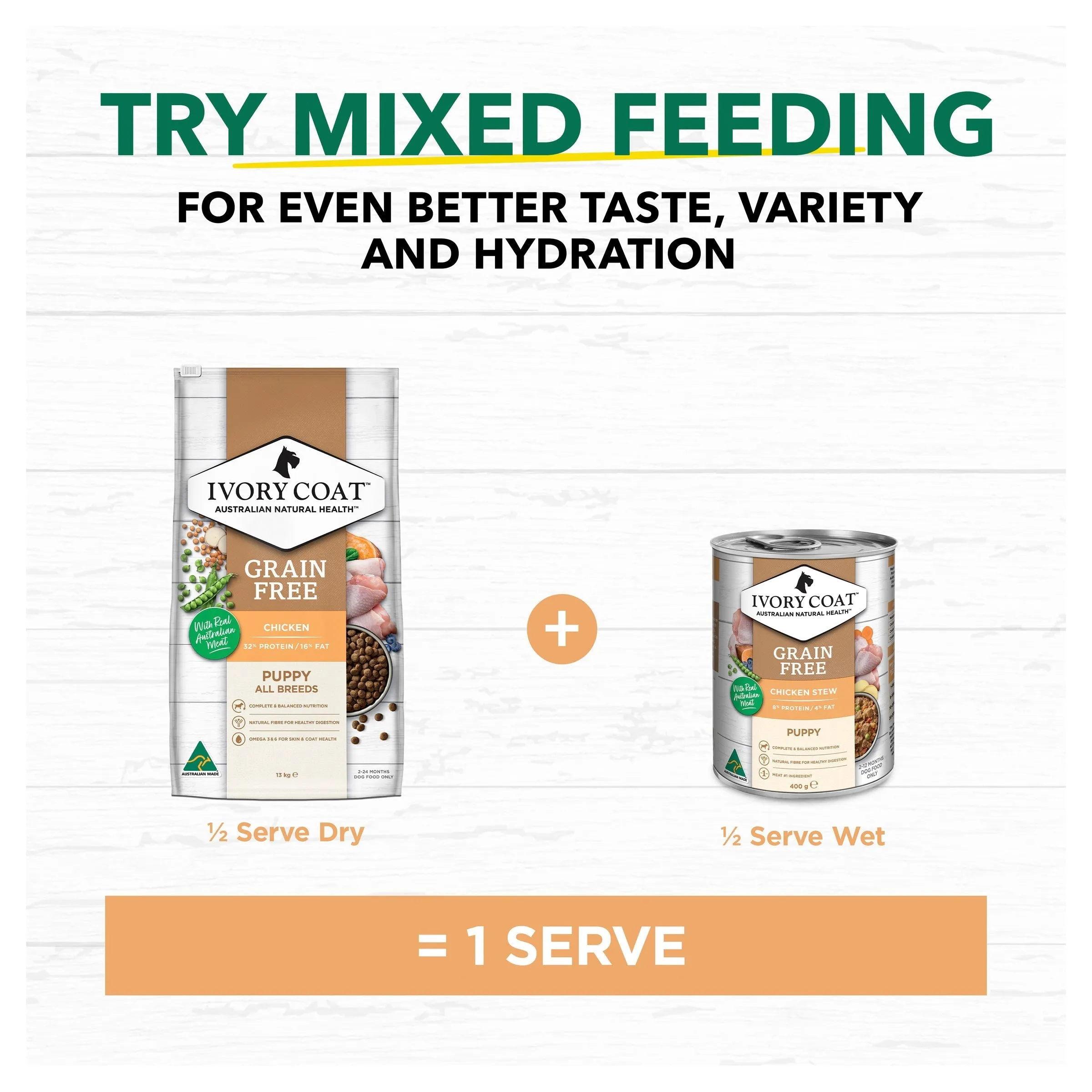 Ivory Coat Grain Free Chicken Puppy Dry Food 13kg ( _ )